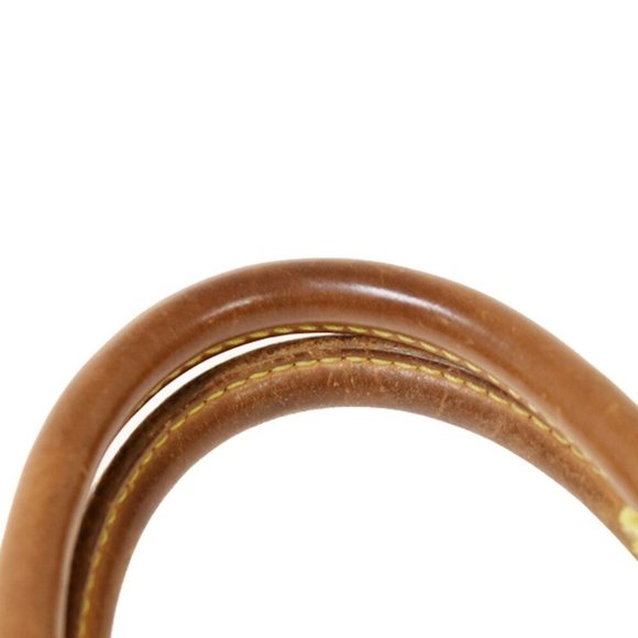 LOUIS VUITTON LV Logo Alma Hand Bag Monogram Leather Brown France M51130 31JF780 - Picture 5 of 10